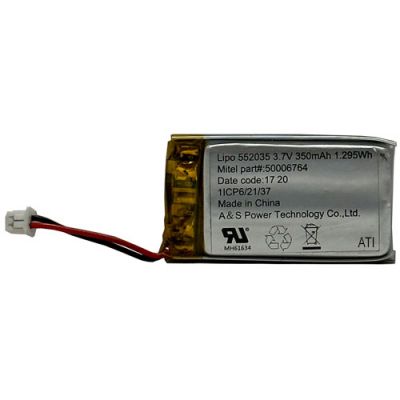 Mitel 50006764 350mAh Lithium-ion Polymer Battery