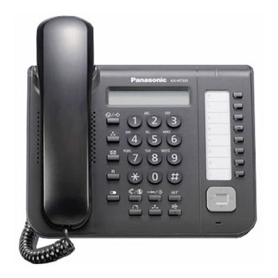 Panasonic KX-NT551 IP Telephone with 8-Buttons, 1-Line Backlit LCD, PoE and Full Duplex Speakerphone (Refurbished)