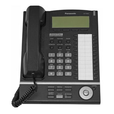 Panasonic KX-T7636 Digital Telephone, 24 Buttons, Speakerphone & 6-Line Backlit LCD Display (Refurbished)