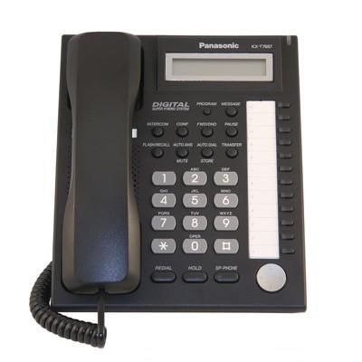 Panasonic KX-T7667 Digital Telephone, 12 Buttons, Speakerphone & 1-Line Backlit LCD Display (Refurbished)
