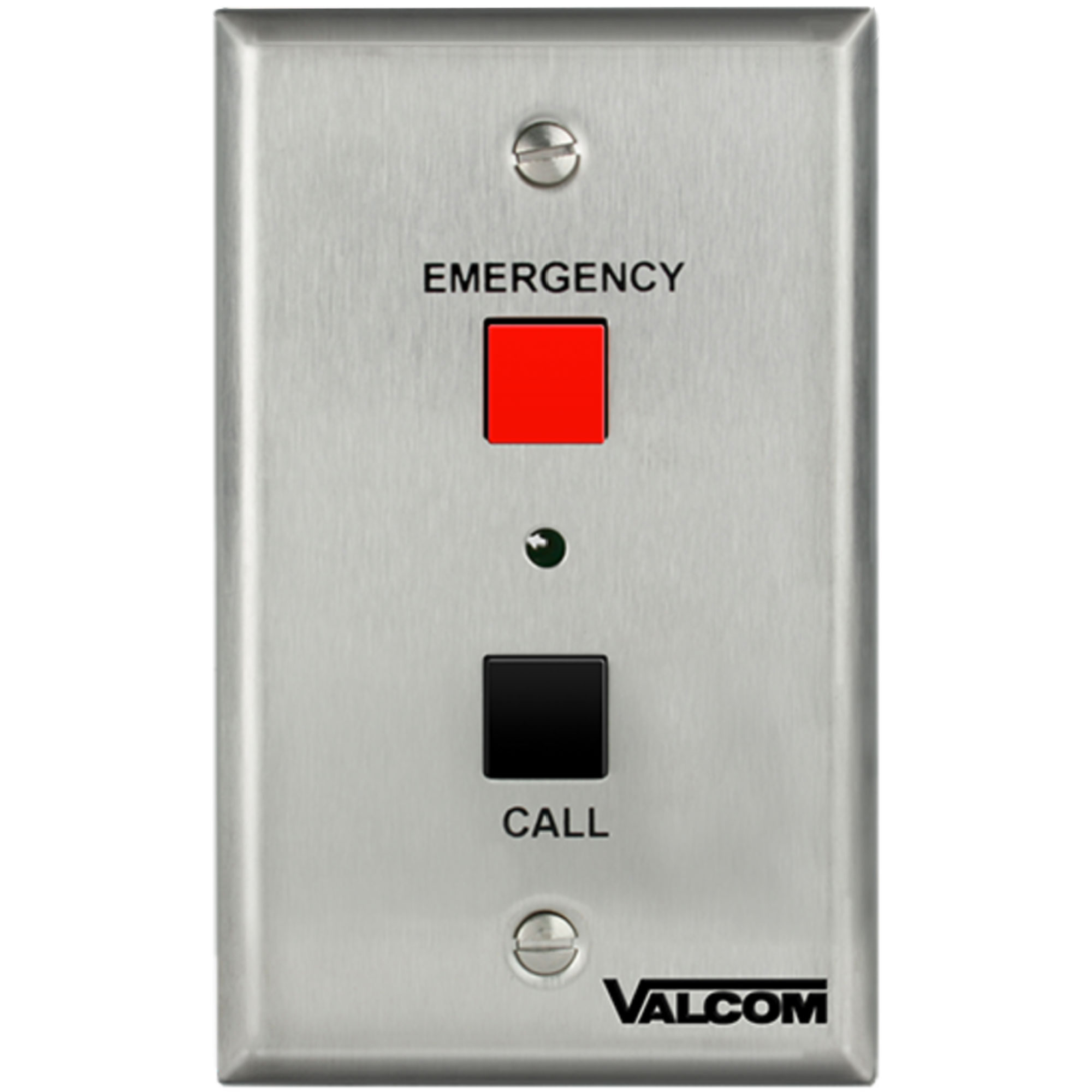 Valcom V-2970 Emergency/Normal Call Button, with Volume Control, Stainless Steel
